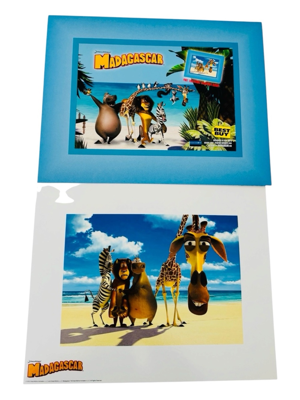 Madagascar DreamWorks 2005 Best Buy Reward Zone Lithograph COA Alex Marty Melman
